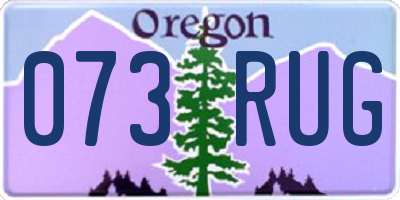 OR license plate 073RUG