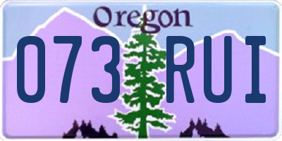 OR license plate 073RUI