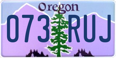 OR license plate 073RUJ