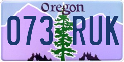 OR license plate 073RUK