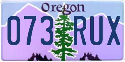 OR license plate 073RUX