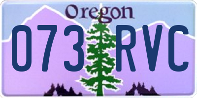 OR license plate 073RVC