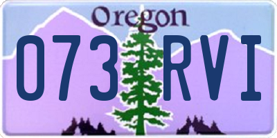 OR license plate 073RVI