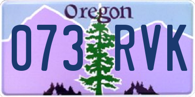 OR license plate 073RVK