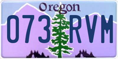 OR license plate 073RVM