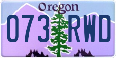 OR license plate 073RWD