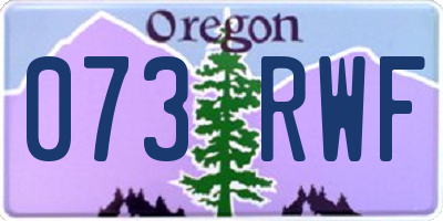 OR license plate 073RWF