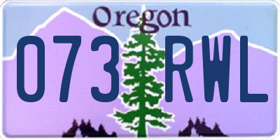 OR license plate 073RWL