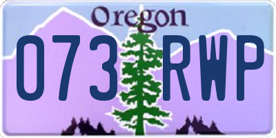 OR license plate 073RWP