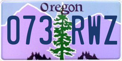 OR license plate 073RWZ