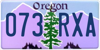 OR license plate 073RXA