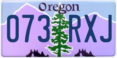 OR license plate 073RXJ