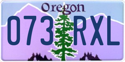 OR license plate 073RXL
