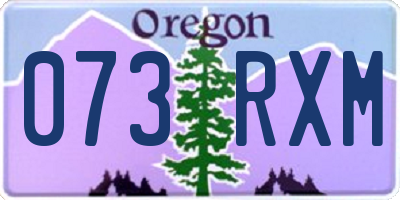 OR license plate 073RXM