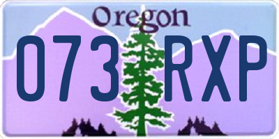 OR license plate 073RXP