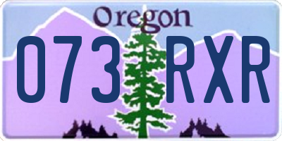 OR license plate 073RXR