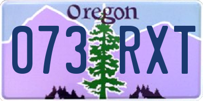 OR license plate 073RXT