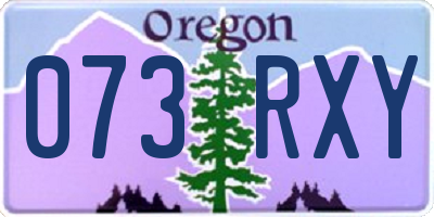 OR license plate 073RXY