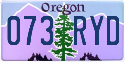 OR license plate 073RYD
