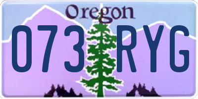 OR license plate 073RYG