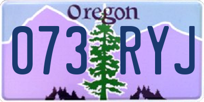 OR license plate 073RYJ