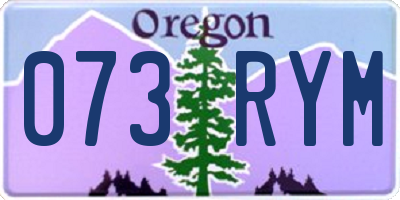 OR license plate 073RYM