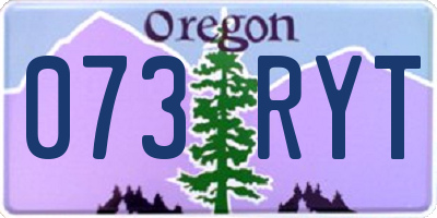 OR license plate 073RYT