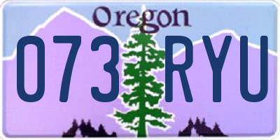 OR license plate 073RYU
