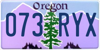 OR license plate 073RYX
