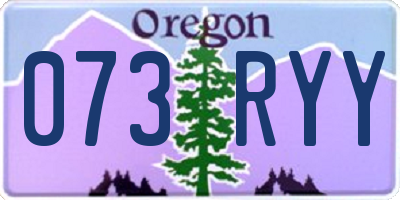 OR license plate 073RYY