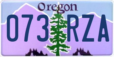 OR license plate 073RZA