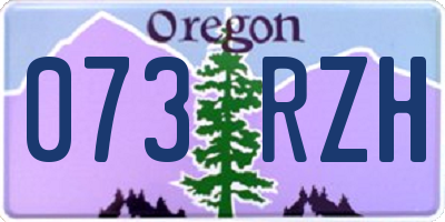 OR license plate 073RZH