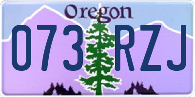 OR license plate 073RZJ