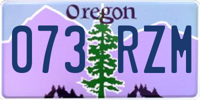 OR license plate 073RZM