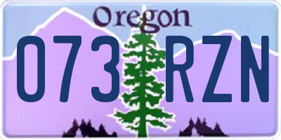 OR license plate 073RZN