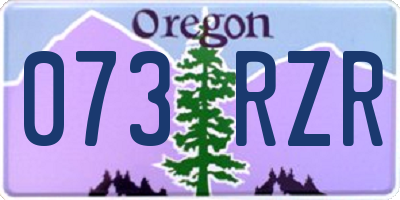 OR license plate 073RZR