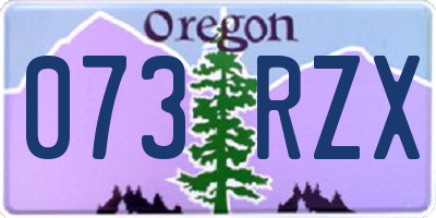 OR license plate 073RZX