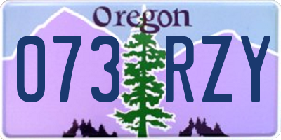 OR license plate 073RZY