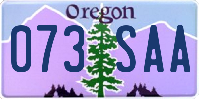 OR license plate 073SAA