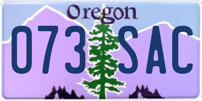 OR license plate 073SAC