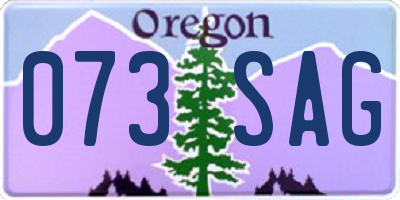 OR license plate 073SAG