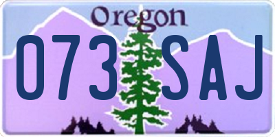 OR license plate 073SAJ
