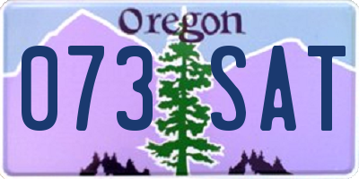 OR license plate 073SAT