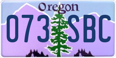 OR license plate 073SBC