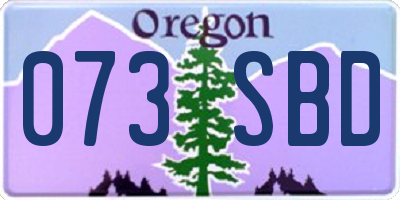 OR license plate 073SBD