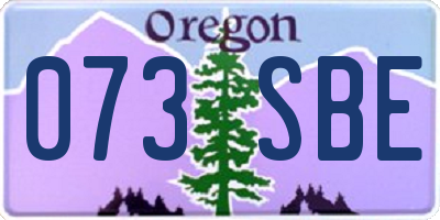 OR license plate 073SBE