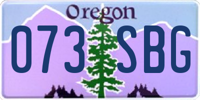 OR license plate 073SBG