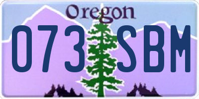 OR license plate 073SBM