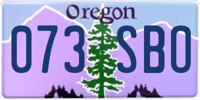 OR license plate 073SBO