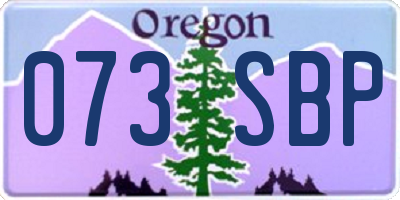 OR license plate 073SBP